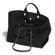 Chanel Deauville Fabric Tote Black/Gray