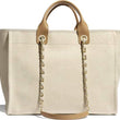 Chanel Deauville Fabric Tote Ecru & Beige