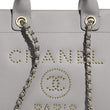 Chanel Deauville Fabric Tote Gray