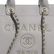 Chanel Deauville Fabric Tote Gray best quality