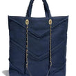 Chanel Large Shopping Bag Blue (30cm)