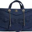 Chanel Large Shopping Bag Blue (30cm)