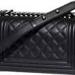 Chanel Wallet On Chain – WOC Grained Quilted Calfskin Black Studded
