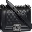 Small Boy Chanel Handbag Black-Ruthenium