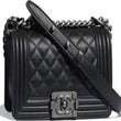 Small Boy Chanel Handbag Black-Silver