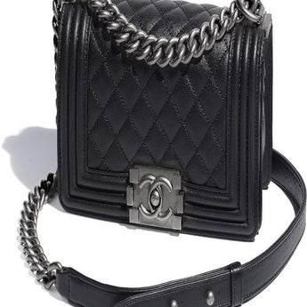 Small Boy Chanel Handbag Black-Ruthenium