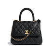 Chanel Small Flap Bag With Top Handle Black