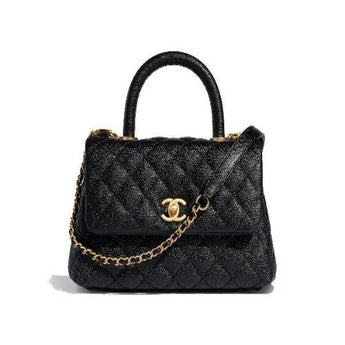 Chanel Small Flap Bag With Top Handle Black