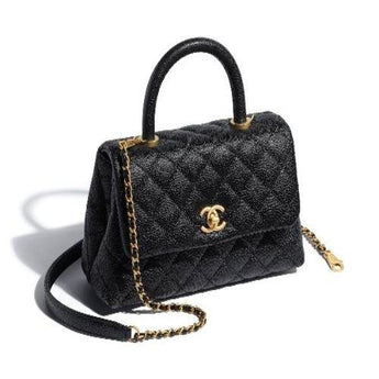 Chanel Small Flap Bag With Top Handle Black