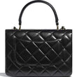 Chanel Small Flap Bag With Top Handle Black-Ruthenium
