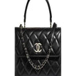 Chanel Small Flap Bag With Top Handle Black-Ruthenium
