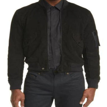 Suede Bomber Jacket