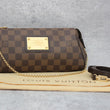 LV Eva Clutch Damier Ebene Canvas
