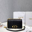 Dior Wavy-Effect 30 Montaigne Bag With Chain Black