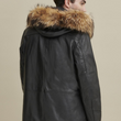 Leather Parka Jacket