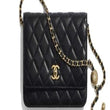 Chanel Wallet On Chain – WOC Quilted Lambskin Black Gold-Toned