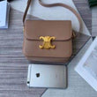 Celine Teen Triomphe Bag In Shiny Calfskin Nude
