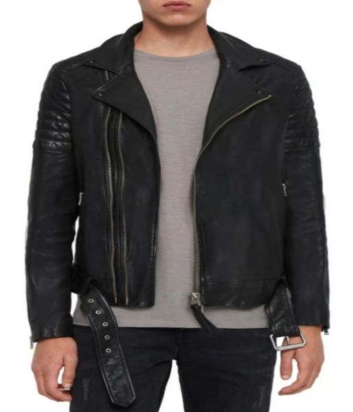Bolt Slim Fit Leather Biker Jacket