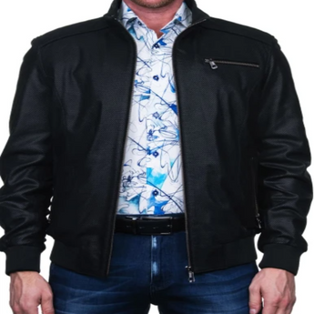 Textured Leather Jacket