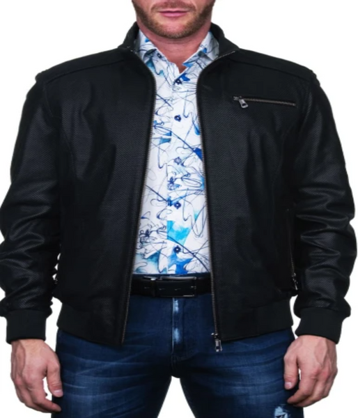 Textured Leather Jacket