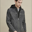 Jake Hooded Leather Jacket