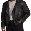 Cargo Biker Slim Fit Leather Jacket