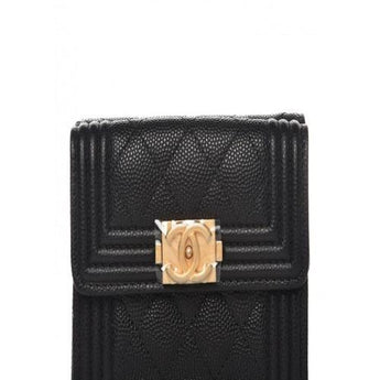 Chanel Boy Small Flap Wallet Black