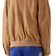 Web Trim Leather Bomber Jacket