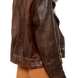 Shearling Collar Leather Jacket