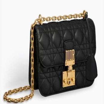 Dior Lambskin DiorAddict Flap Bag Black