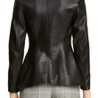 Ball Chain Peplum Leather Moto Jacket